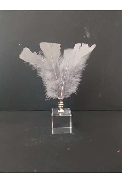 Arose Ab Ev Dekorasyon Gümüş Ağız Gri Tüy Ev Ofis Dekoru