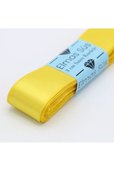 E Elmas Yellow Satin Ribbon 3 cm 10 m