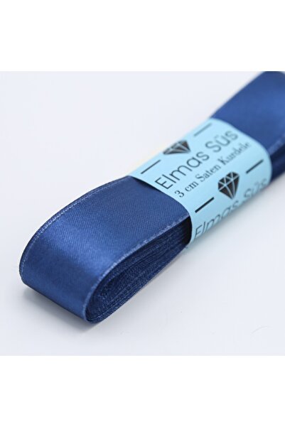 E Elmas Μπλε Σατέν Κορδέλα 3cm 10 m