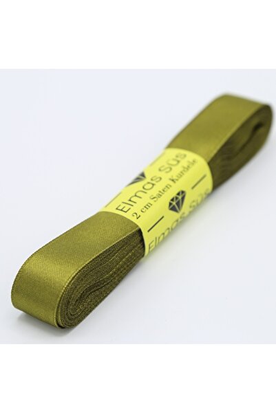 E Elmas Yağ Yeşili Saten Kurdele 2 cm 10 mt