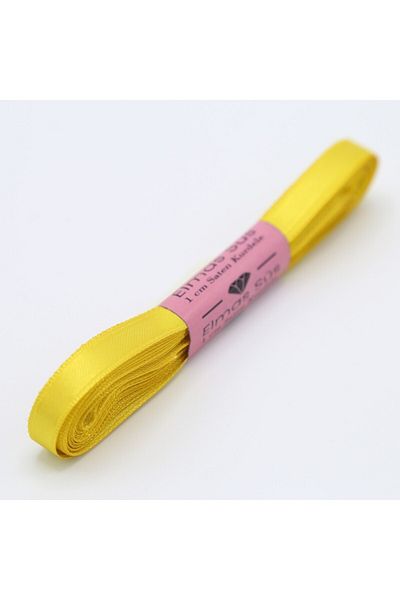 E Elmas Yellow Satin Ribbon 1 cm 10 meters