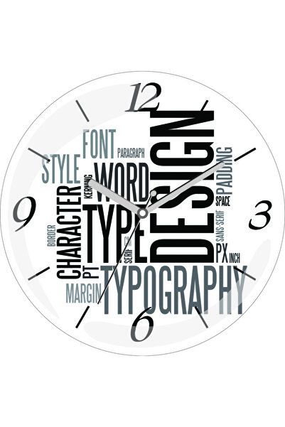 3M Ceas de perete din sticlă adevărată în stil Dizany, cu font silențios