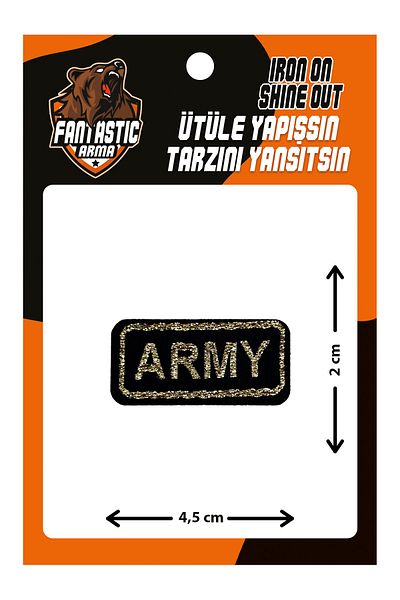 FANTASTIC ARMA Patch de armă țesută care se lipsește cu fierul de călcat, armată