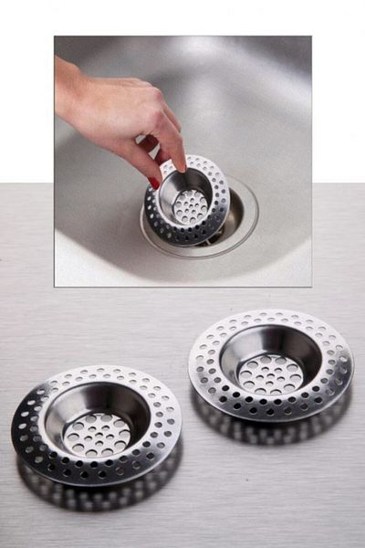 she berrak Metal 2-Piece Luxury Large Perforated Sink Strainer