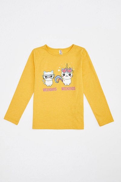 DeFacto Girl's Printed T-Shirt