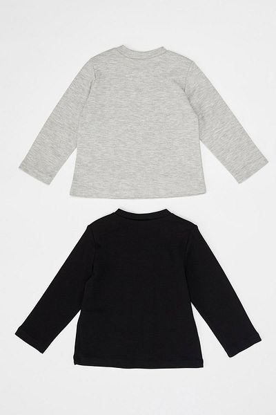 DeFacto Baby Boy Long Sleeve Printed 2-Piece T-shirt