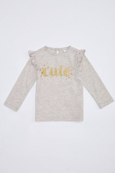 DeFacto Baby Girl Printed Long Sleeve T-Shirt