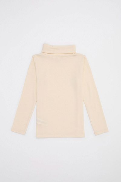 DeFacto Girl's Turtleneck Knitwear Look Thermal Insulated Warmtech Long Sleeve T-Shirt