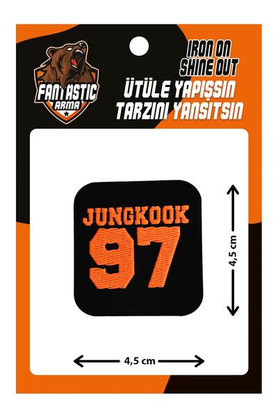 FANTASTIC ARMA Ütü Ile Yapışan Dokuma Arma Patch, 97 Jungkook