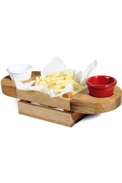 Biradlı Sosluklu Patates Kızartma Sunumluğu