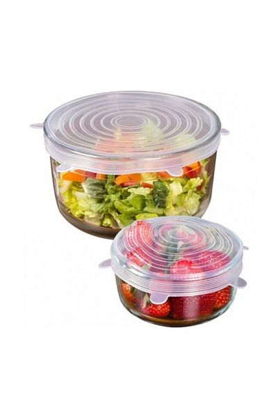 Luxo 6 Size Food Protector Silicone Flexible Stretch Cover Bonnet