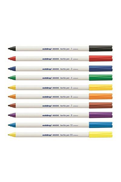 Edding 4600 Kumaş Kalemi Seti 10 Renk - Assorted