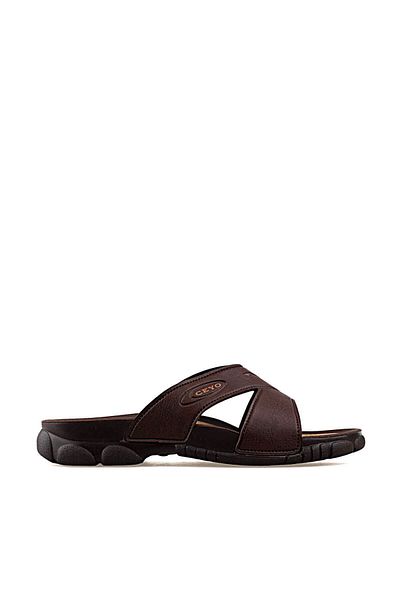 Ceyo 3200-1 Brown Orthopedic Men's Slippers