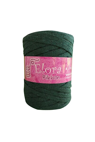 Elora Koyu Yeşil Ribbon Örgü Ipi