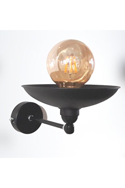 TEKAY AYDINLATMA شمعدان معدني أسود E 27 امفولدر