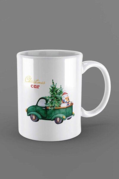 MapavriShop كوب مطبوع عليه سيارة عيد الميلاد