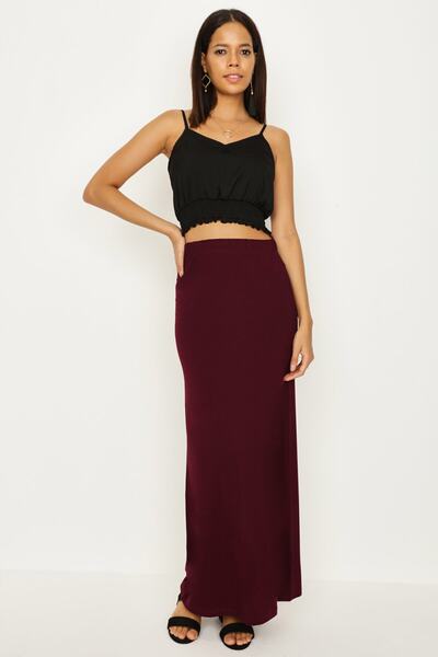 Select Moda Fusta lungă de damă bordeaux