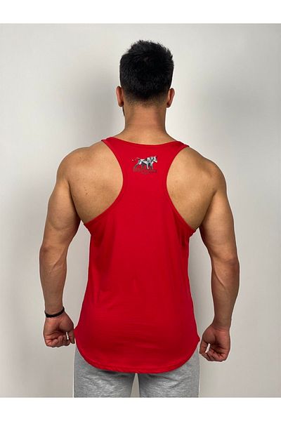 Black İstanbul Black - Men's Red Champion Printed Gym Athlete