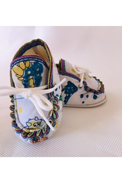 yagmurshoes Unisex Beyaz İlk Adım Bebe Panduf