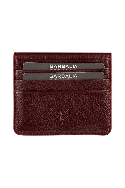 Garbalia Claret Red Argenta - Genuine Leather Card Holder Wallet