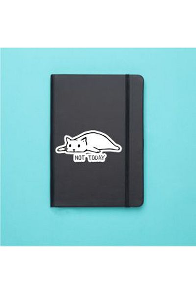 mooodcase دفتر حراري أسود بنمط قطة