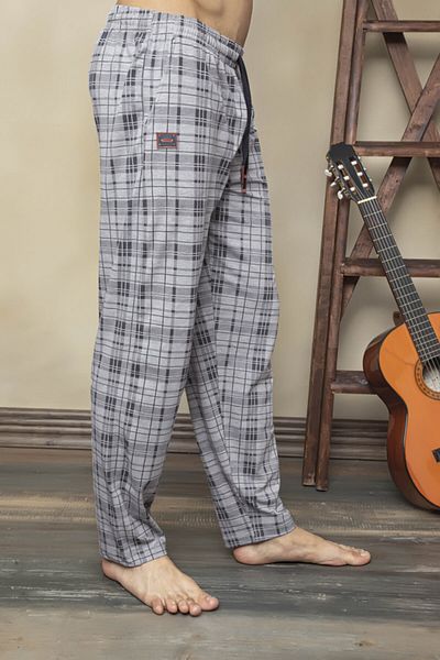KLY Men's Claret Red Cotton Large Size Pajama Bottoms 152b