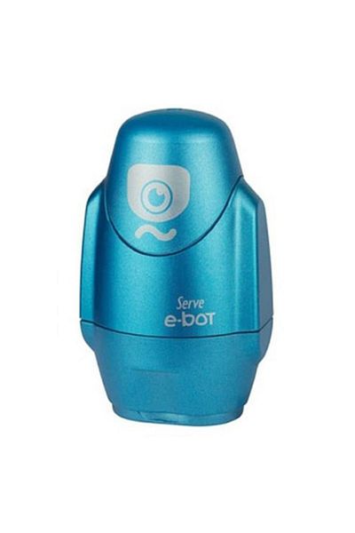 Serve مبراة أقلام E-bot باللون الأزرق المعدني