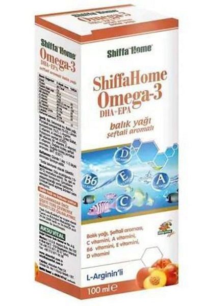 Shiffa Home Aksu Vital 100 Ml Syrup - Omega 3 Dha+epa with Peach