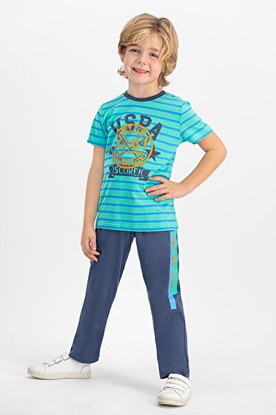 U.S. Polo Assn. Boy's Pajama Set - Us Polo Mint, Us620-c