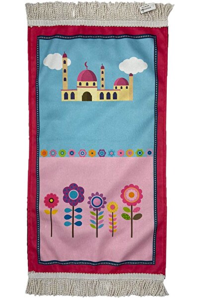 Hicaz Pazarı Büyük Boy Astarlı Çift Katlı Çocuk Seccadesi Dijital Baskı 7-12 ...