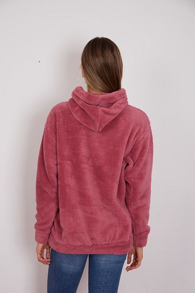 Eazy Co Eazy - Hanorac supradimensionat unisex Dusty Rose Wellsoft Teddy