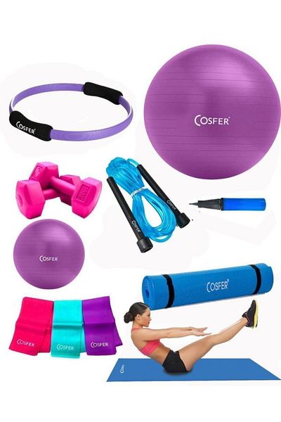 Housess 8 Li Pilates Purple Set Conditioning and Body Building