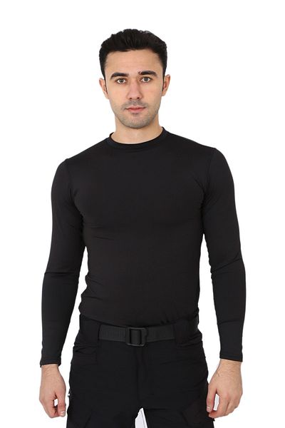 Asker Marketi Μαύρο μπλουζάκι Micro μακρυμάνικο