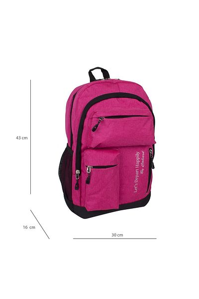 Bagacar 20101 Unisex καθημερινό και σχολικό σακίδιο πλάτης ροζ