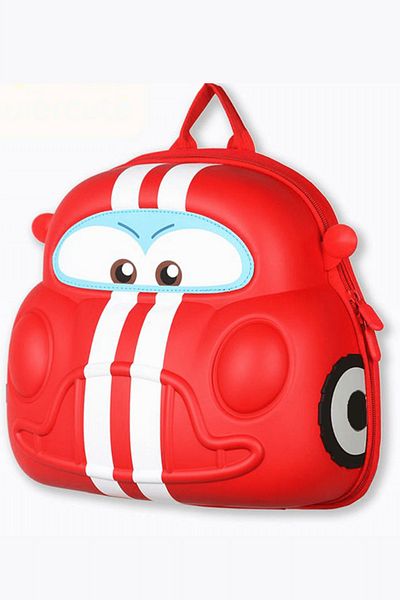 Supercute Rucsac unisex pentru grădiniță cu mașină roșie pentru copii