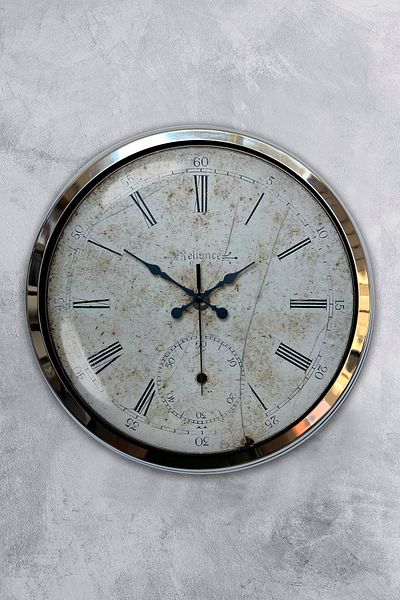 Kasva Concept Δώρο 40 εκ. Χρώμιο Μεταλλικό Ρολόι Τοίχου