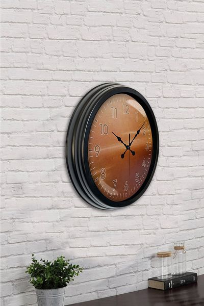 Kasva Concept Gift 40 cm Black Metal Classic Wall Clock
