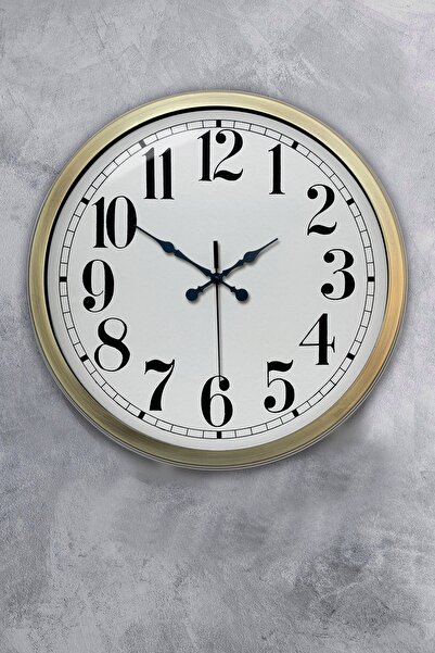 Platin Saat ساعة حائط بأرقام لاتينية معدنية عتيقة مقاس 40 سم