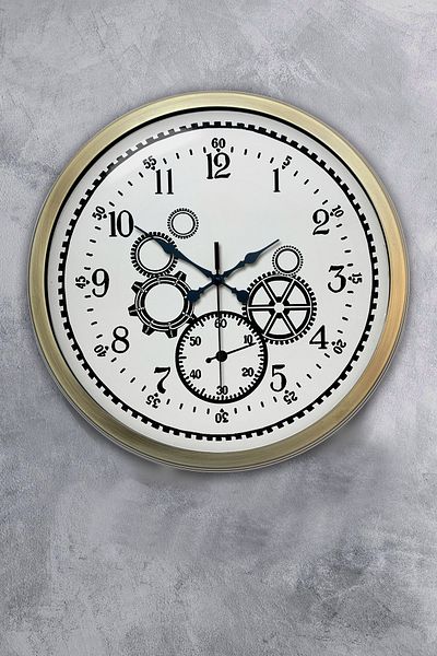 Kasva Concept 40 cm Antique Metal Mechanical Wall Clock