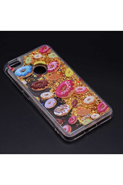 zore Xiaomi Mi Max 2 Uyumlu Kılıf Sıvılı Simli Resimli Marshmelo Silikon