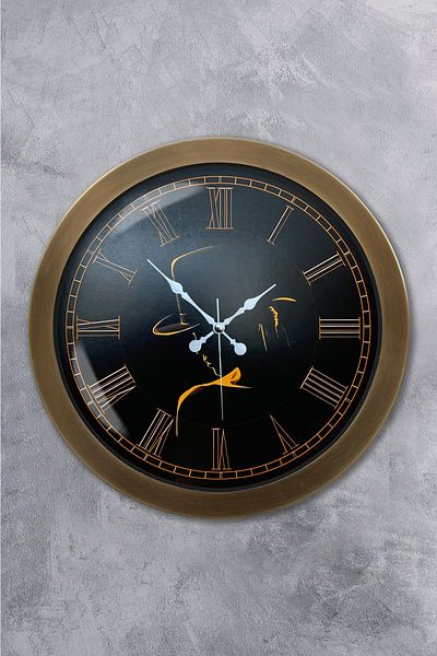 Kasva Concept Gift 36 cm Antique Metal Profile Wall Clock