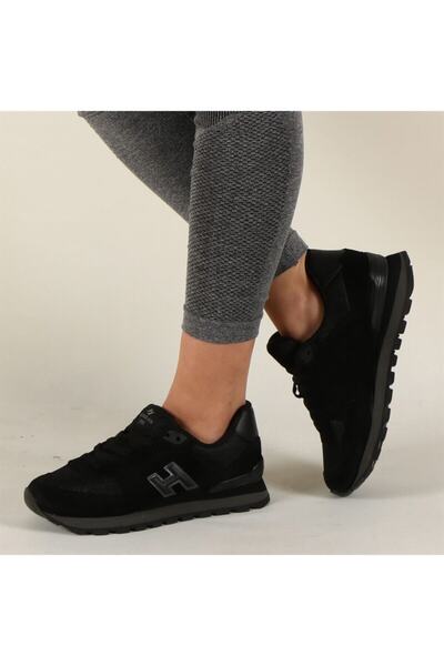 Hammer Jack Z19250 Pantofi sport casual din piele nubuc autentică, afumat negru