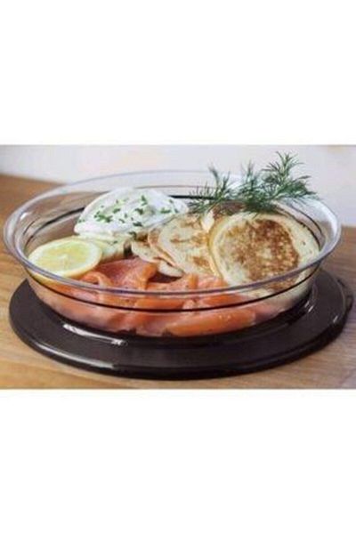 Tupperware Crystal Serving Plate 1.3 Lt - Black