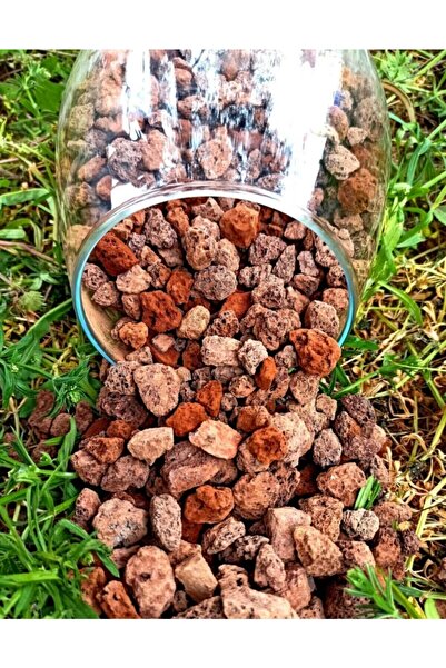 Asenya Pomza 5-10 Mm 10 Litre Taşı Kırmızı Pomza Lav Taşı Volkanik Tüf Dekoratif Ponza Taşı