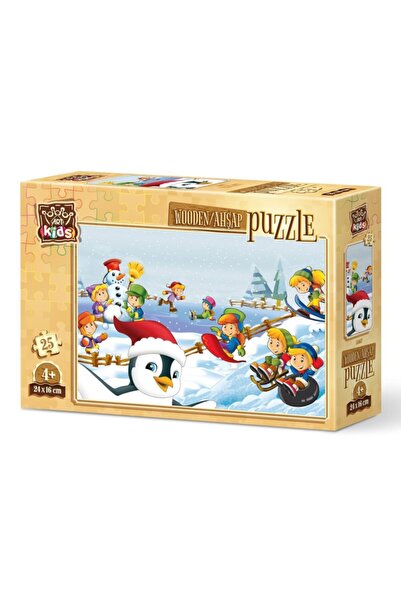 Art Puzzle أحجية خشبية للرياضيين الشتويين من Art Kids مكونة من 25 قطعة