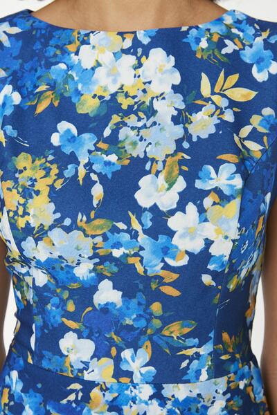 Trendyol Collection Синя ткана сукня з квітковим візерунком TWOSS19WR0042