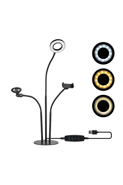 Genel Markalar Profesyonel Stüdyo Youtuber Masa Üstü Selfie Işığı Mikrofon St...