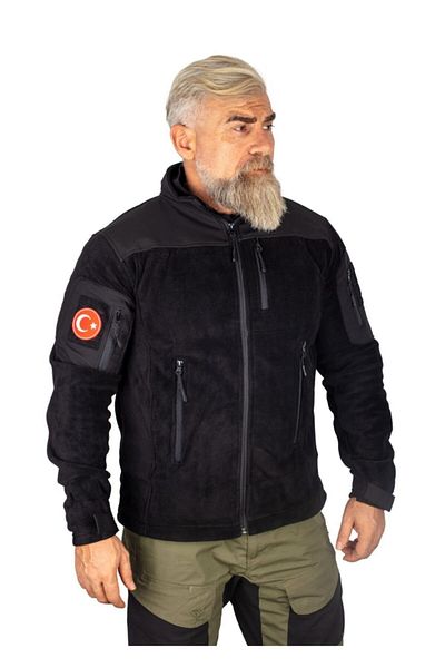 Safari AVM Παλτό Fleece Mall Military Tactical Μαύρο Χρώμα