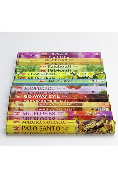 Hem 10lu Tütsü Seti Karışık Aromalı Tütsüler 10x20 200 Adet