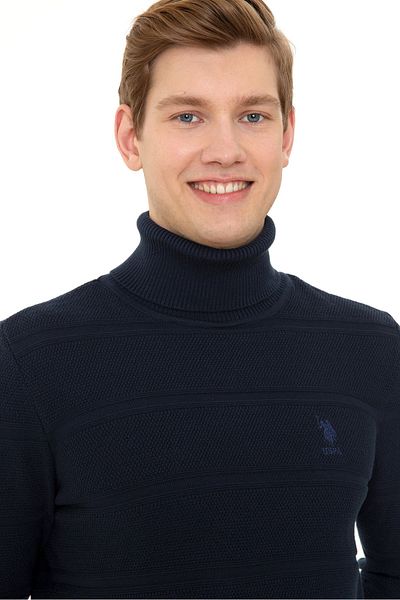 U.S. Polo Assn. Pulover albastru bleumarin pentru bărbați